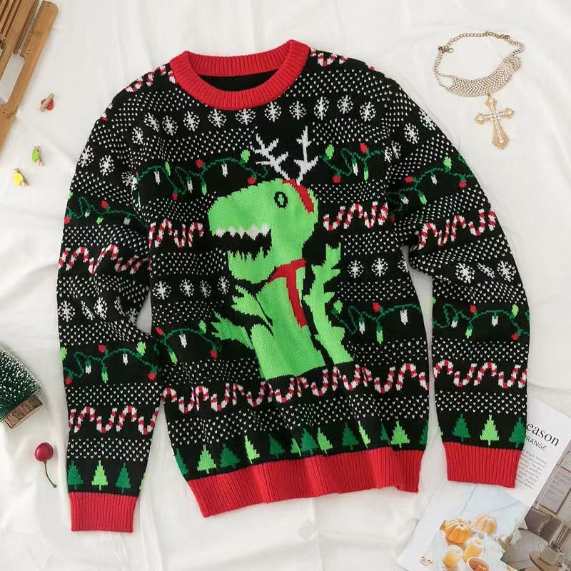 Pull de Noël pour femmes avec motif T-Rex Chic und Stil