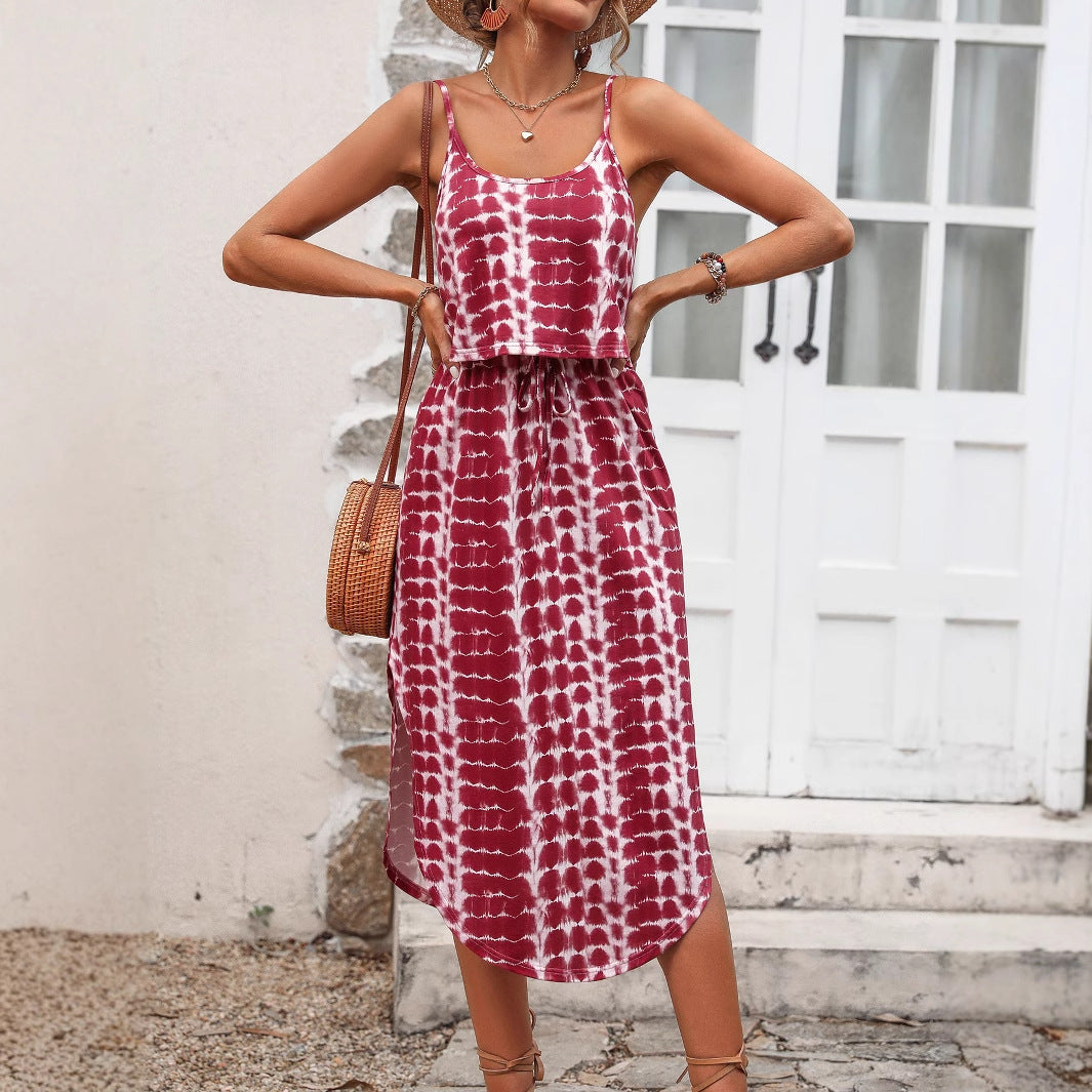 Robe midi femme avec coupe fluide et bretelles ajustables Chic und Stil