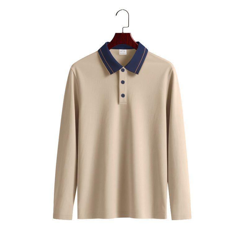 Polo pour homme à manches longues avec col élégant Chic und Stil