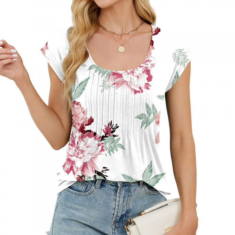 Top à imprimé inspiré bohème pour femmes Chic und Stil
