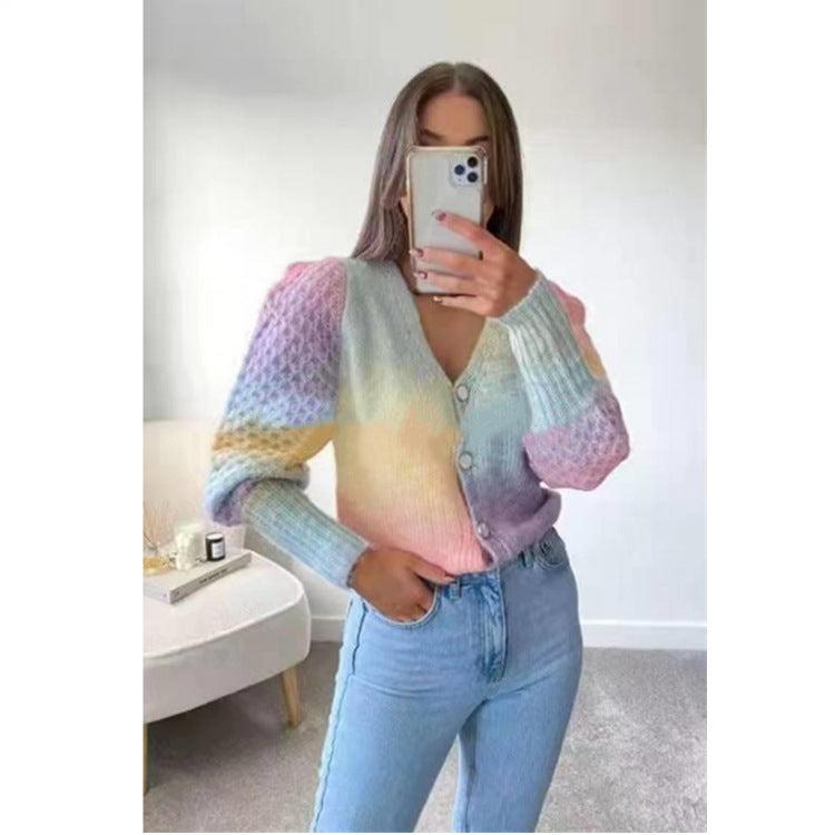 Veste en tricot dégradé pour femmes avec design en côtes original Chic und Stil
