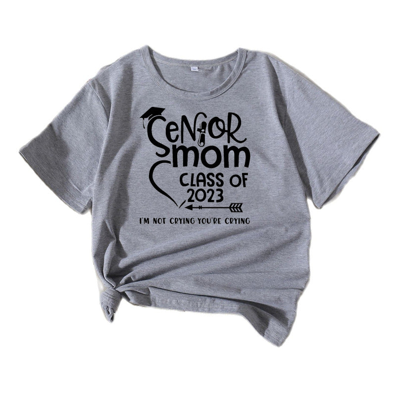 T-shirt graphique en coton pour femmes Chic und Stil