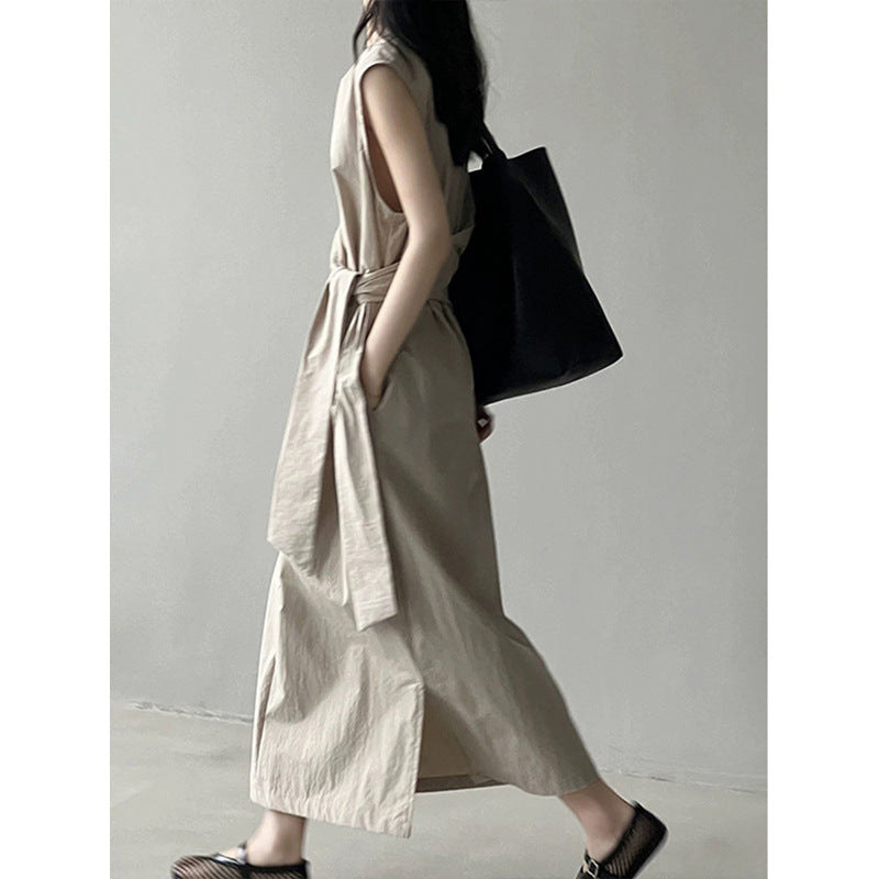 Robe Maxi Ceinturée pour Femmes Chic und Stil