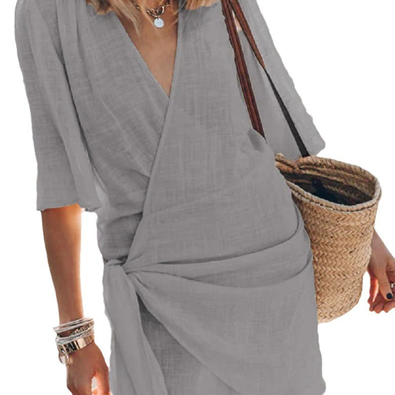 Robe portefeuille pour dames avec coupe fluide et ceinture étroite Chic und Stil