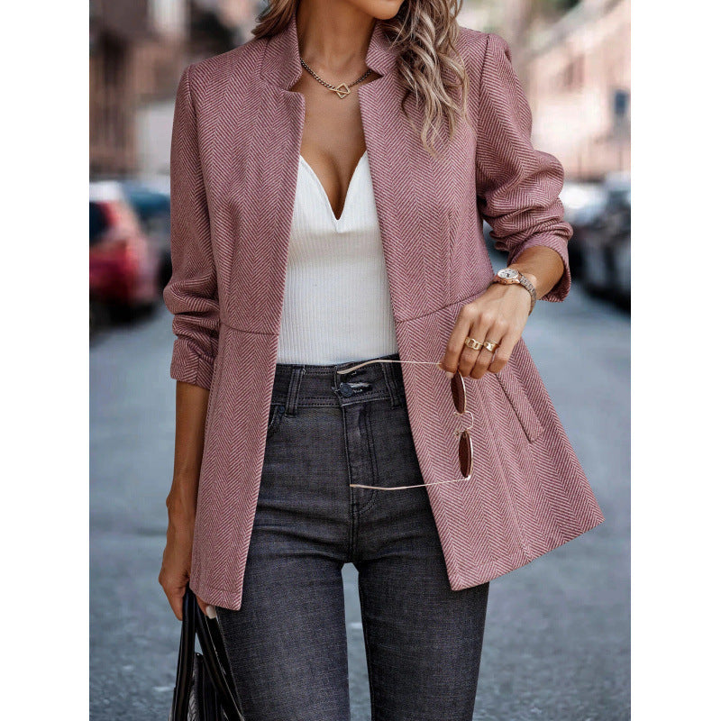 Blazer tendance matelassé pour femmes avec coupe décontractée et forme de col élégante Chic und Stil