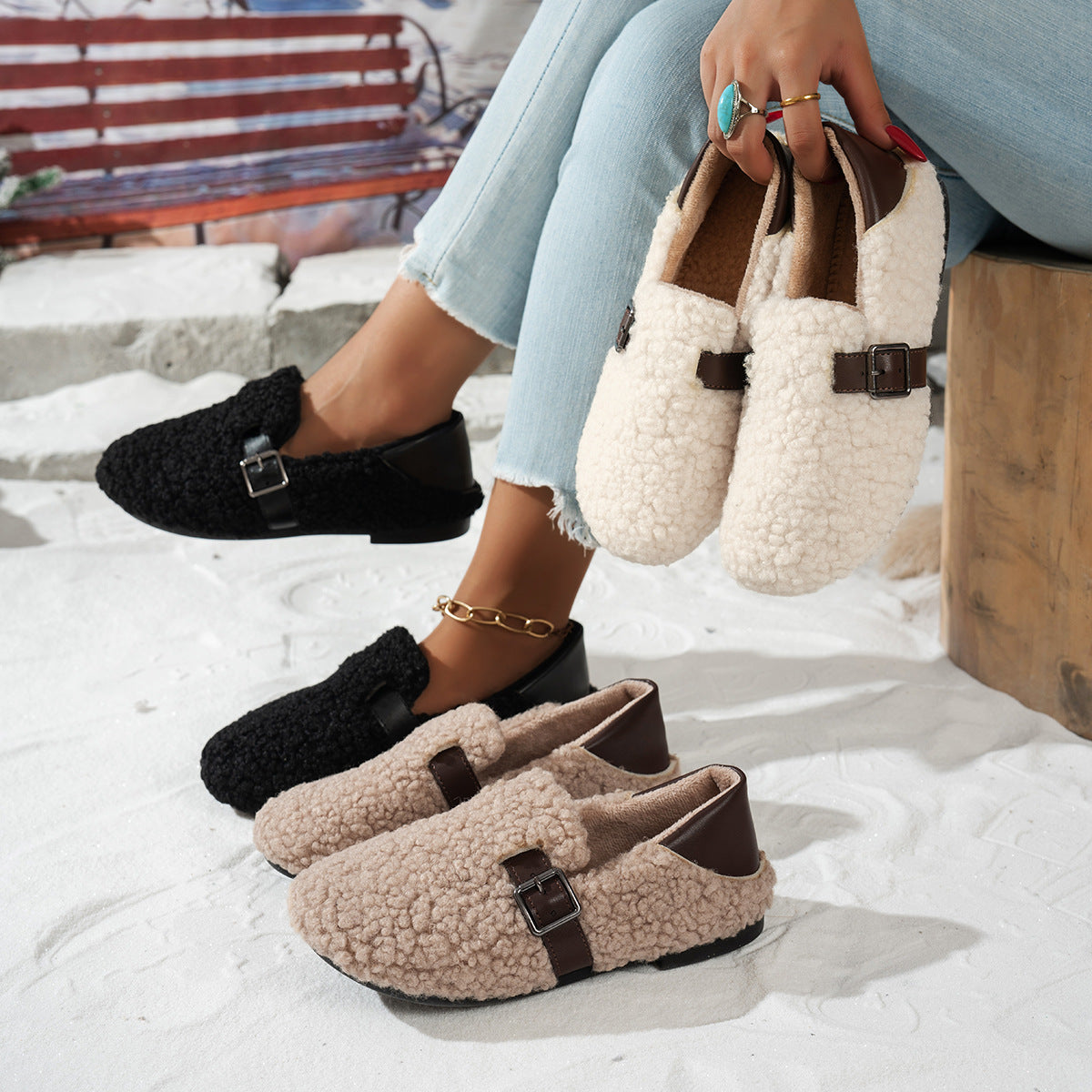 Chaussures d'intérieur pour femmes avec une doublure moelleuse Chic und Stil