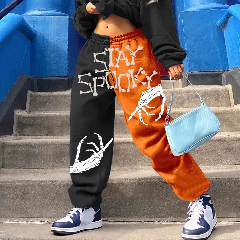 Pantalon de jogging sportif pour femmes avec impression frappante Chic und Stil