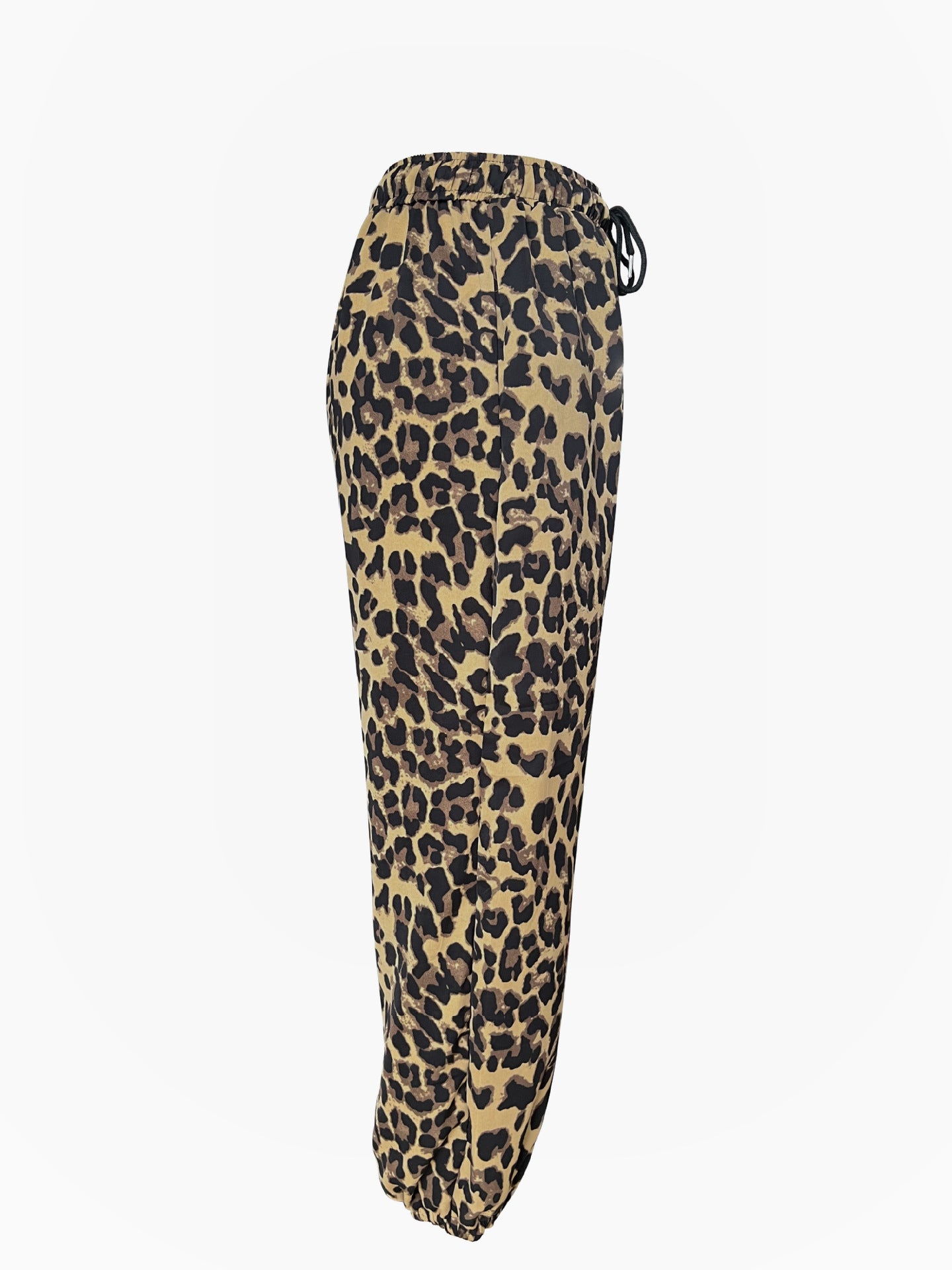 Casual leopard print pants for women with elastic waistband Chic und Stil