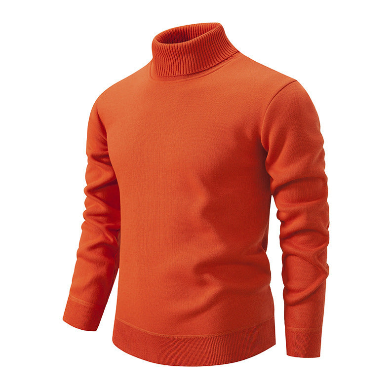 Pull à col roulé pour hommes en tricot doux avec design structuré Chic und Stil