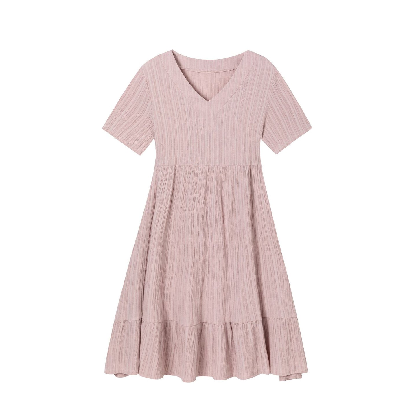 Dames V décolleté robe midi Chic und Stil
