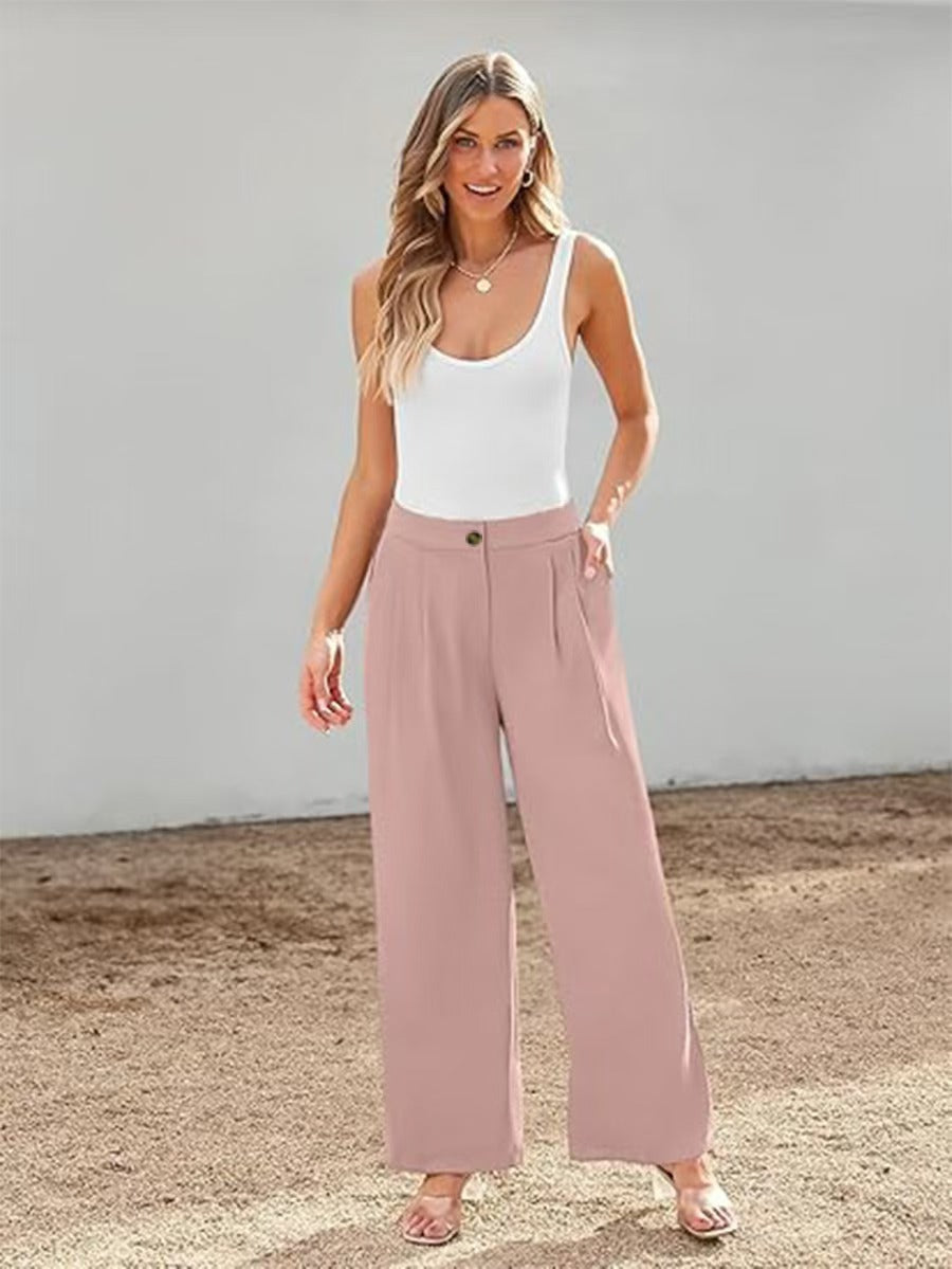 Pantalon taille haute élégant et décontracté pour femmes avec poches pratiques Chic und Stil