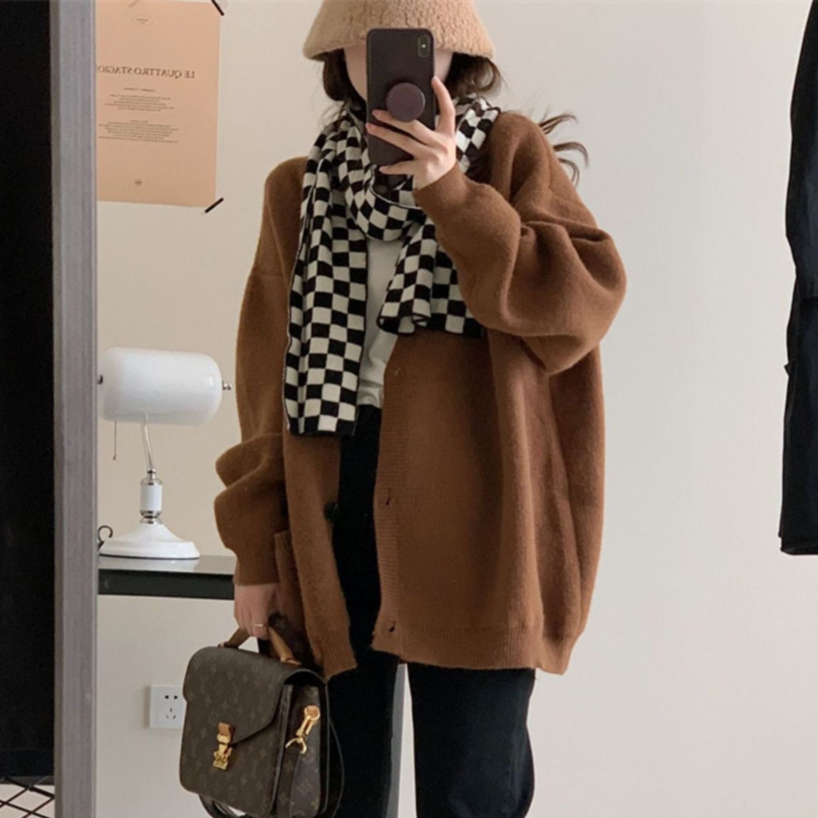 Dames Gilet confortable en tricot avec des manches larges et des poches pratiques Chic und Stil