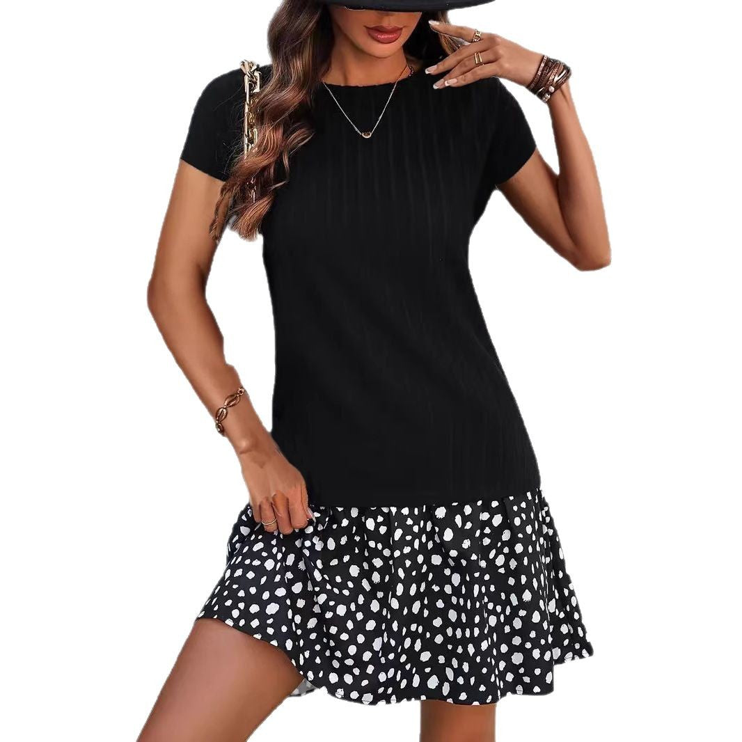 Robe de loisirs pour femmes avec structure en côtes et jupe flatteuse Chic und Stil