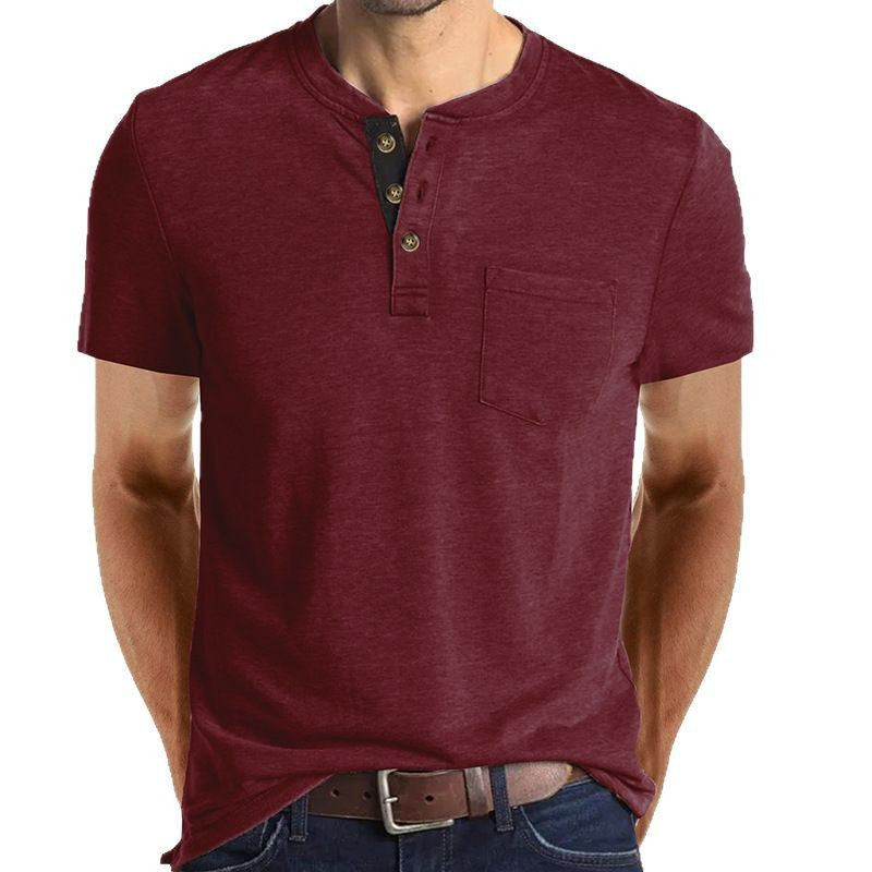 Chemise Henley à manches courtes pour hommes avec détail de poche Chic und Stil