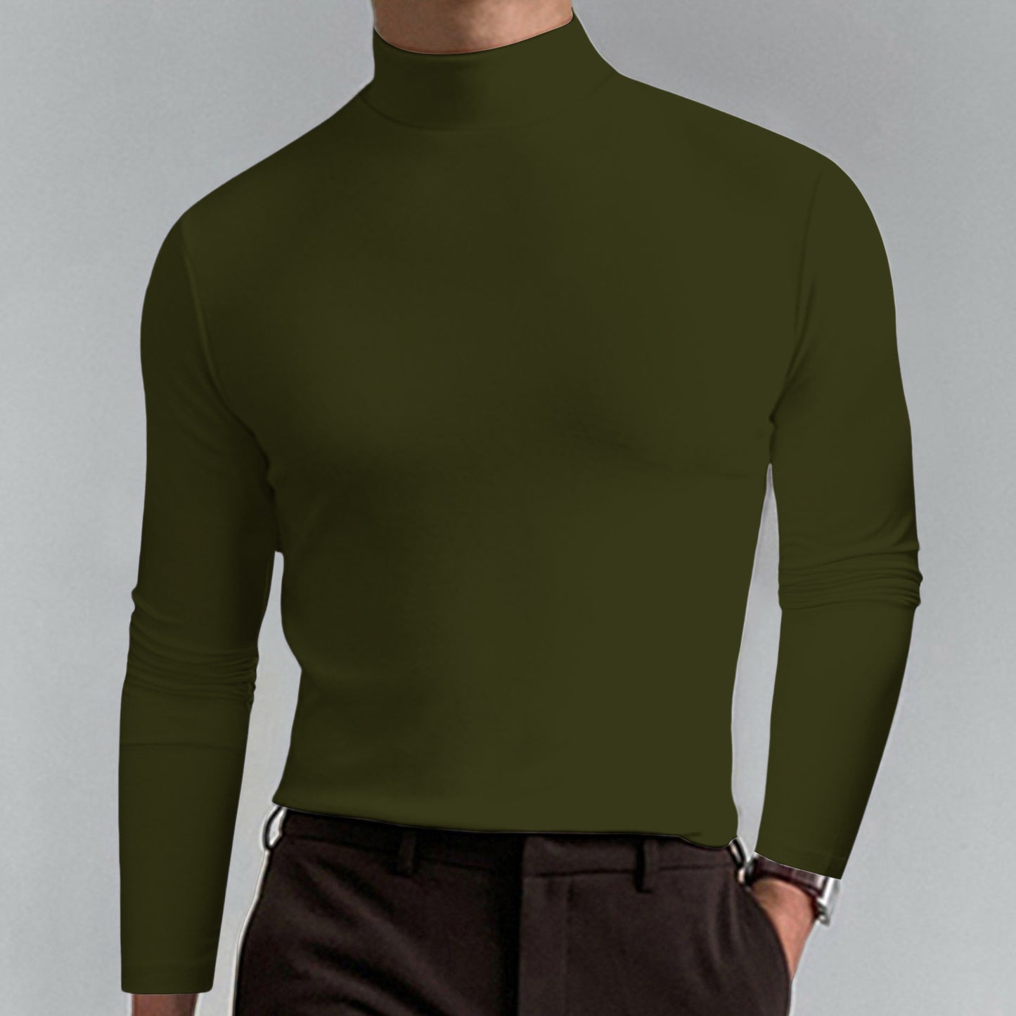 Pull-over à col roulé pour hommes en matériaux confortables et élastiques Chic und Stil