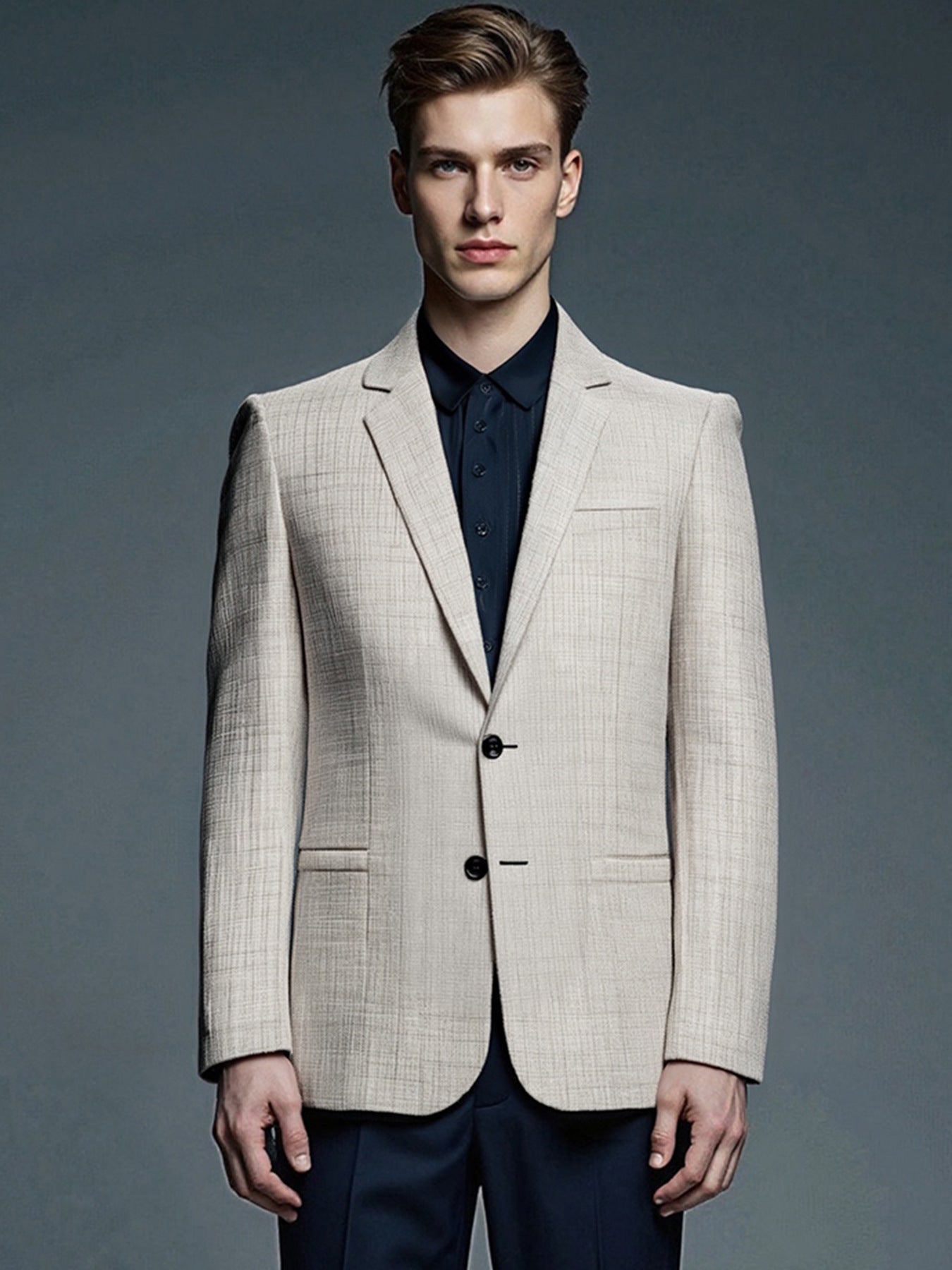 Modern Slim-Fit Blazer for men with textured surface Chic and Style