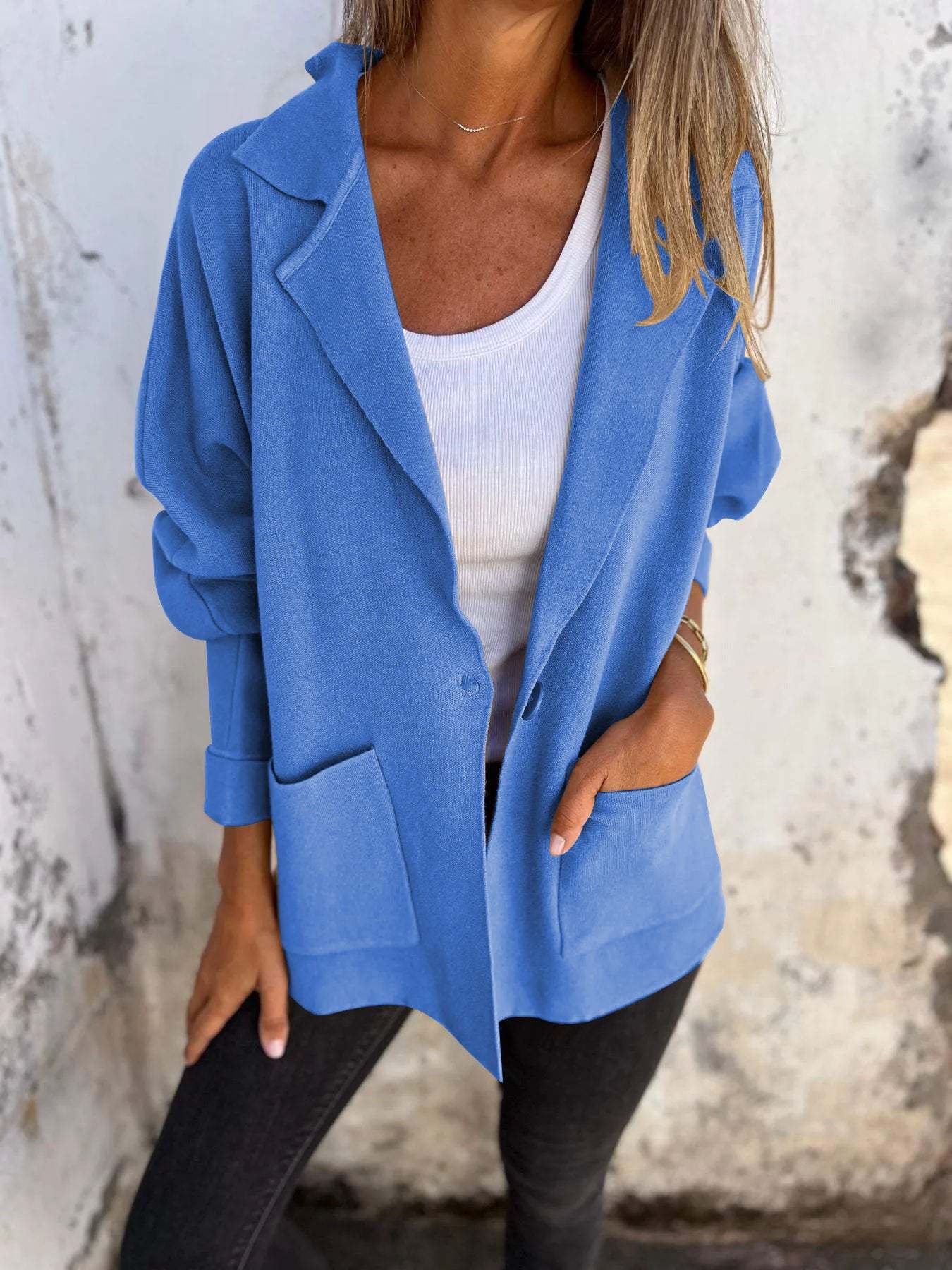 Blazer oversize à coupe décontractée pour femme Chic und Stil