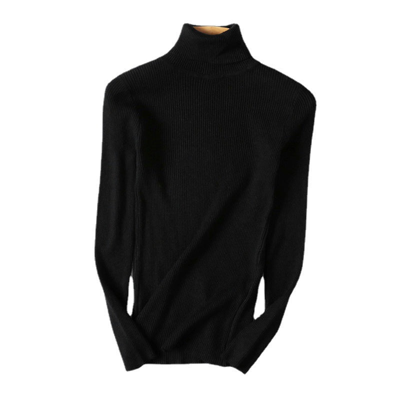Pull à col roulé pour femmes en fin tricot côtelé Chic und Stil