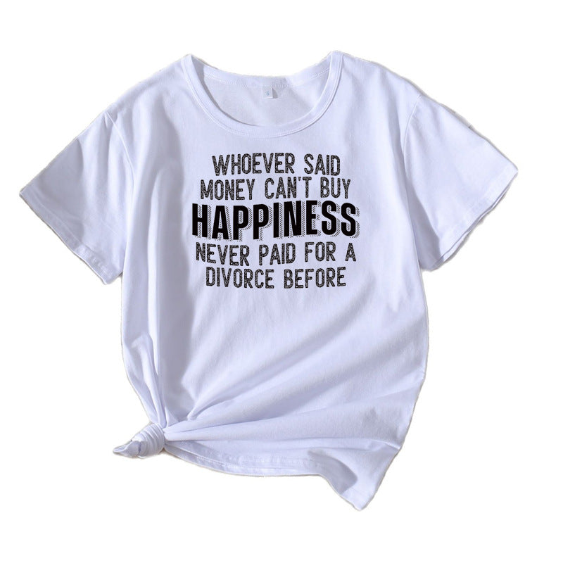 T-shirt graphique décontracté pour femmes Chic und Stil 1751262043