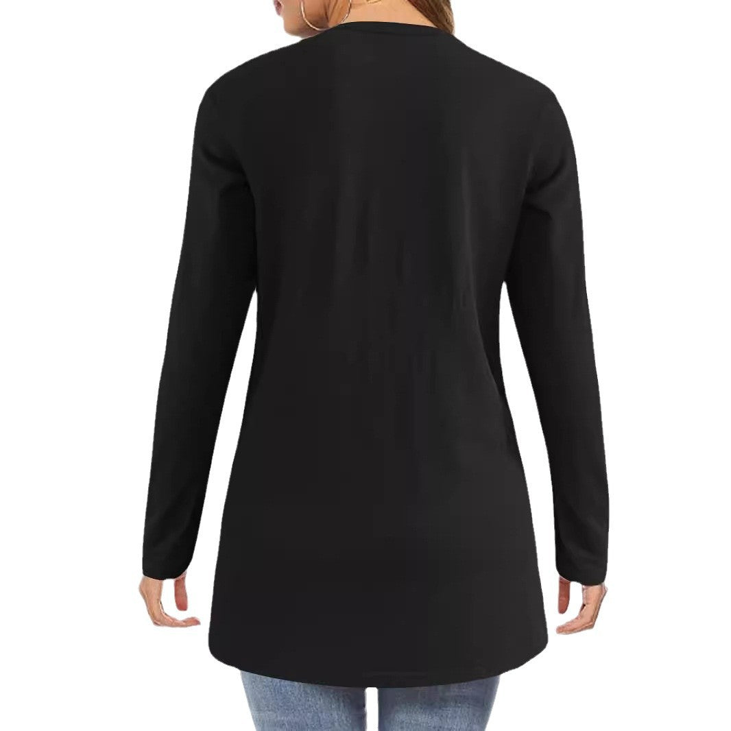 Dames Cardigan à manches longues avec poches pratiques et coupe ouverte Chic und Stil