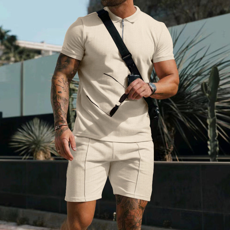 Chemise polo pour homme en tissu structuré avec poches latérales pratiques Chic und Stil