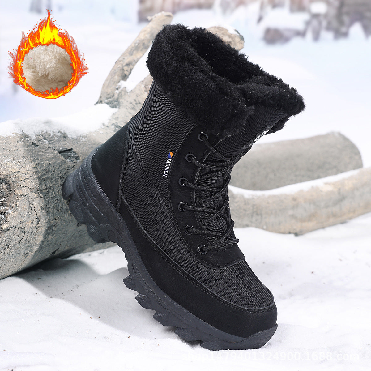 Bottes d'hiver thermo pour femmes avec doublure isolante et semelle antidérapante Chic und Stil