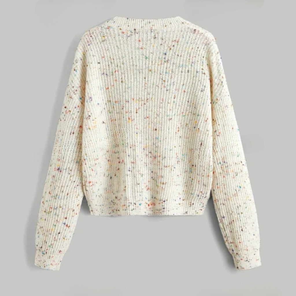 Pull-over à côtes décontracté pour femmes avec accents colorés Chic und Stil