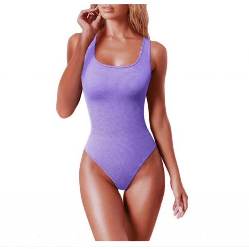Maillot de bain femme à encolure haute côtelée Chic und Stil