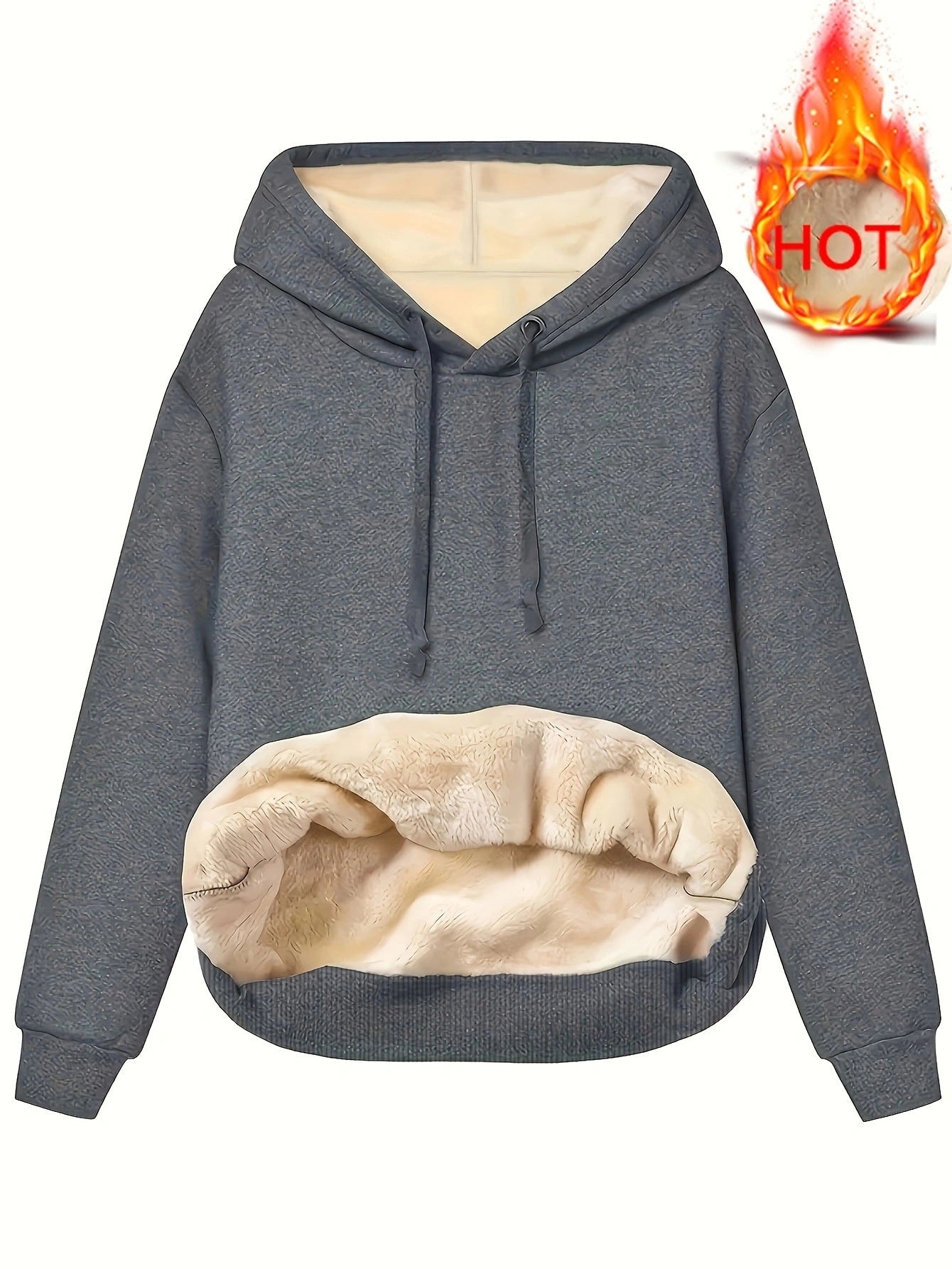 Dames hoodie avec doublure douce et coupe moderne Chic und Stil