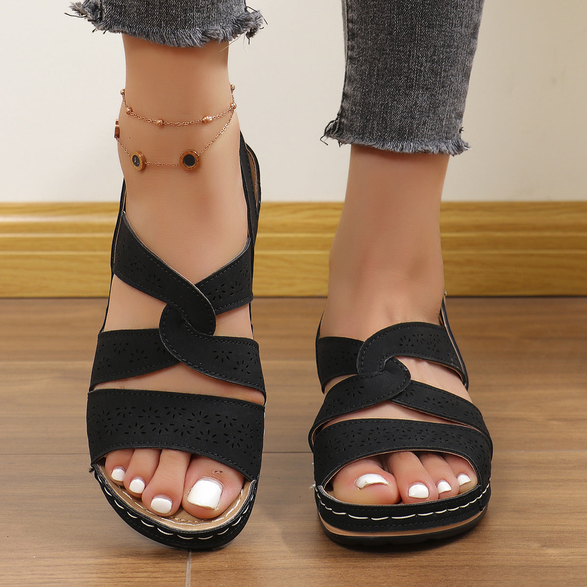 Sandales confortables pour femmes avec brides de pied réglables Chic und Stil