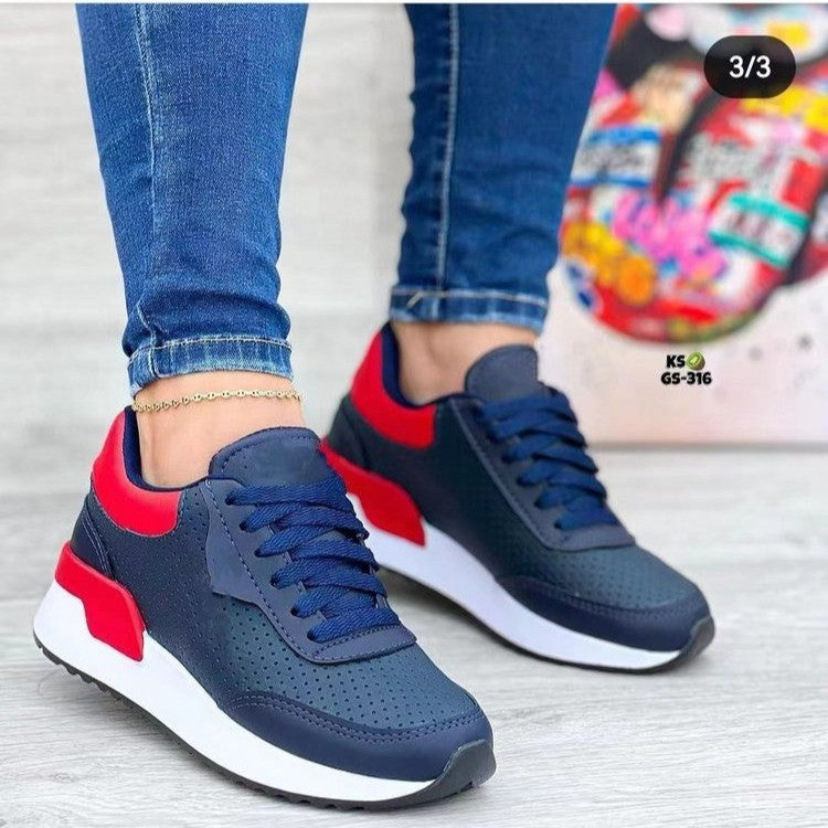 Baskets lacées perforées sportives pour femmes Chic und Stil