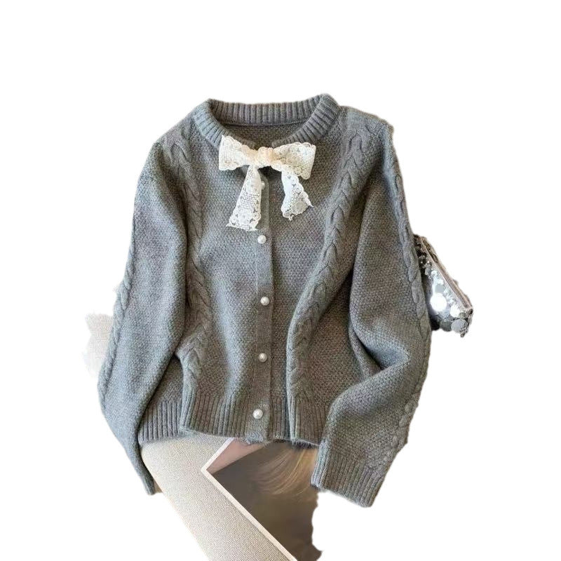 Dames gilet avec col en dentelle décoratif et fermeture à boutons Chic und Stil