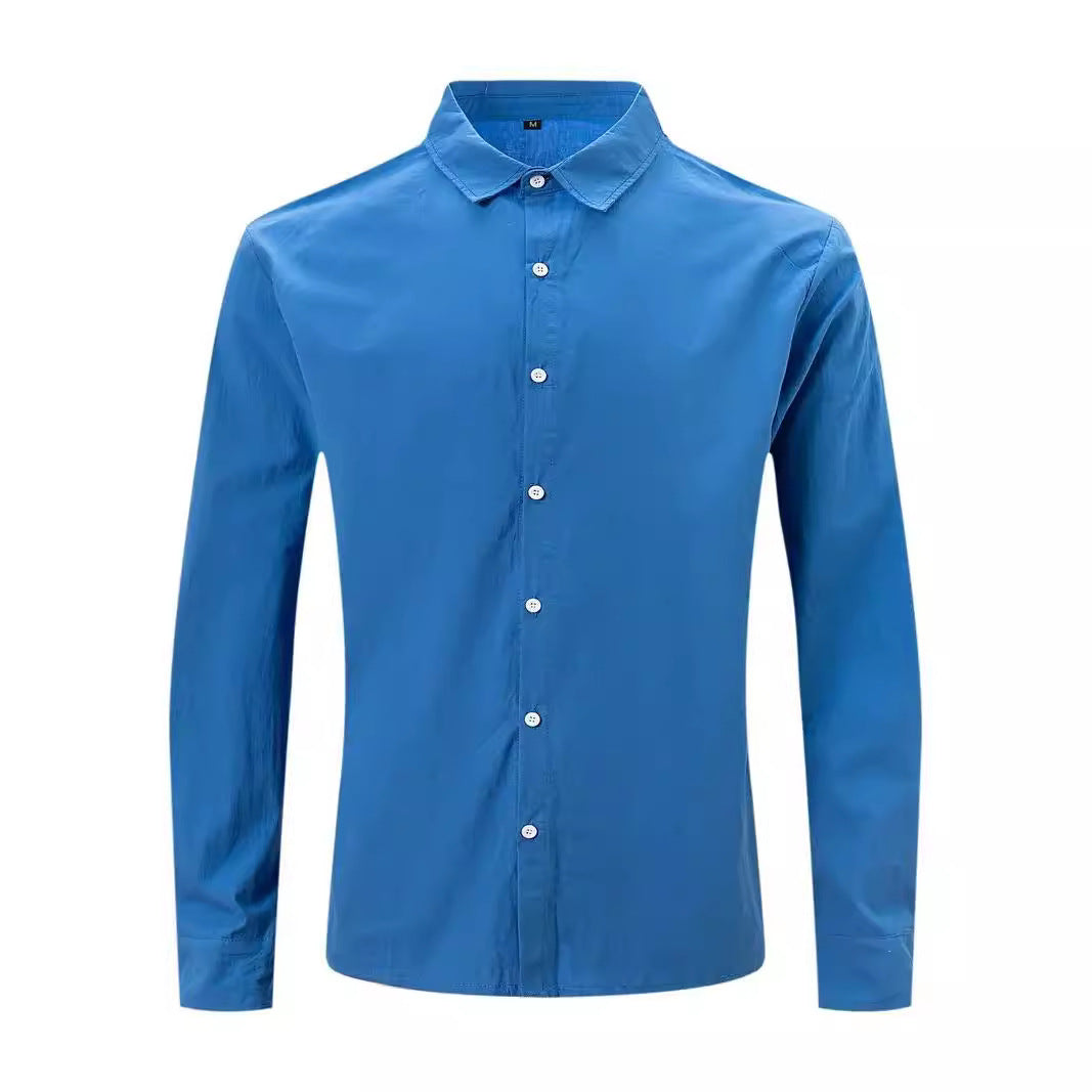 Hommes Chemise Décontractée Légère en Lin Boutonnée Chic und Stil