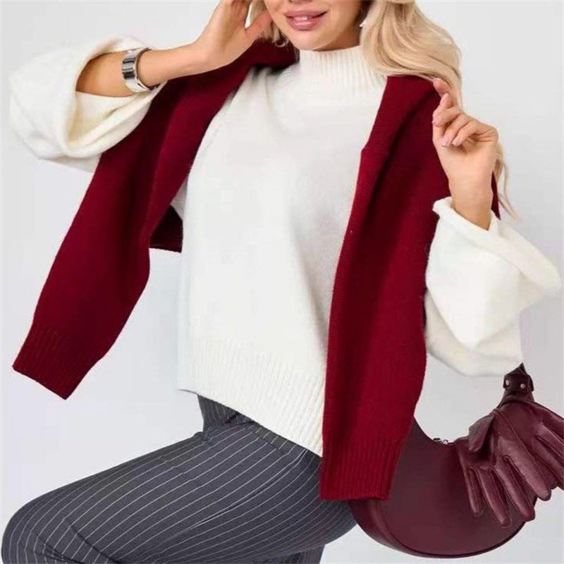 Pull-over en tricot pour femmes avec une coupe décontractée et des manches volumineuses Chic und Stil
