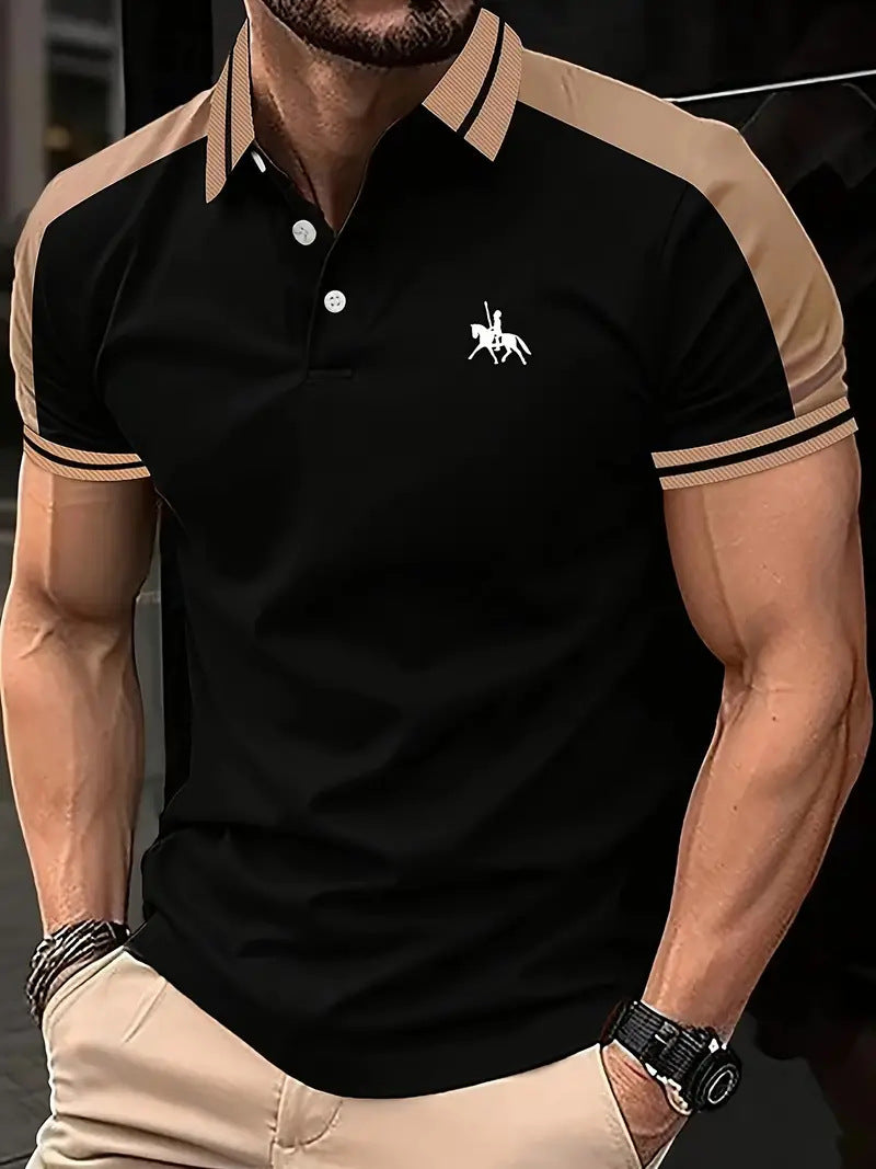 Hommes Polo performance à col contrasté élégant Chic und Stil