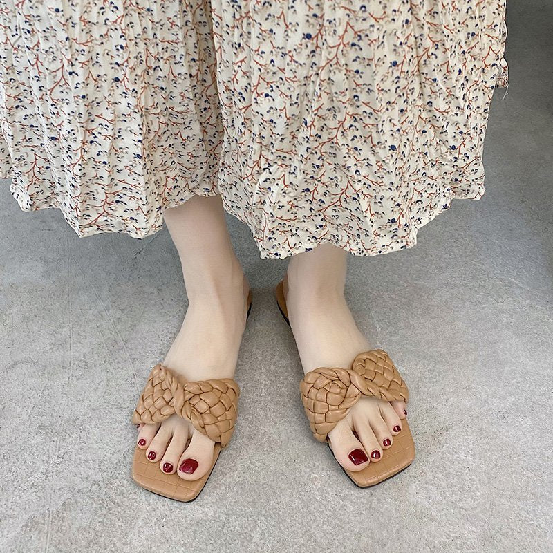 Sandales à lanières en simili cuir avec look tressé Chic und Stil