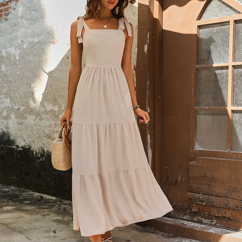 Robe maxi à niveaux pour femmes avec bretelles réglables Chic und Stil
