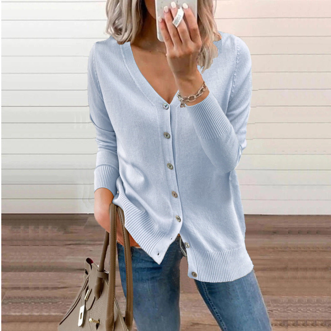 Cardigan pour dames avec des devant boutonnables et décolleté en V Chic und Stil