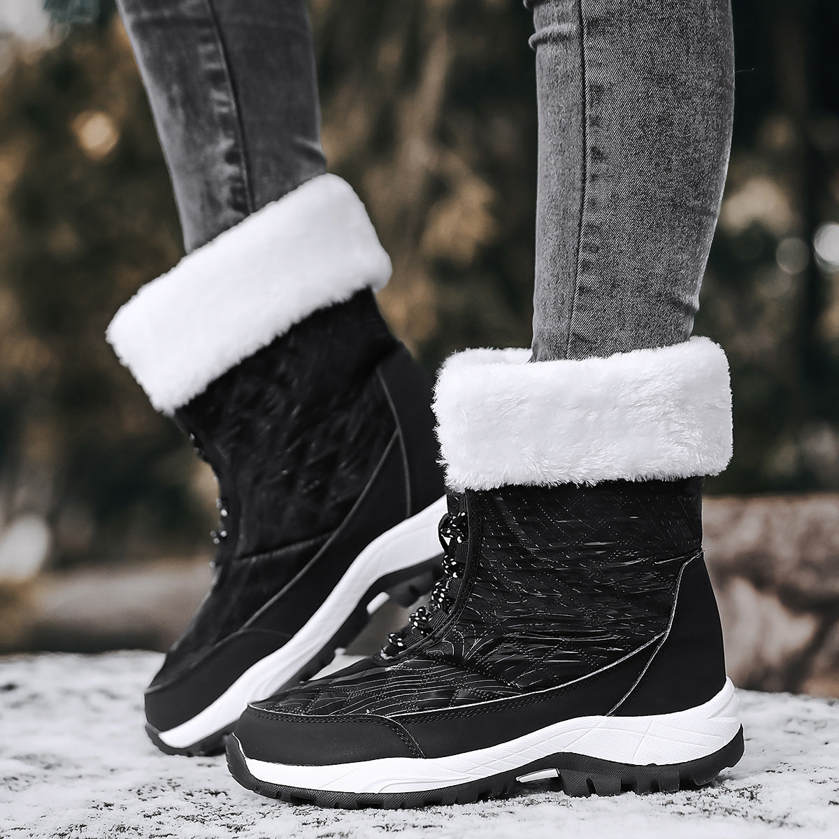 Bottes d'hiver pour femmes avec doublure chaude et semelle antidérapante Chic und Stil