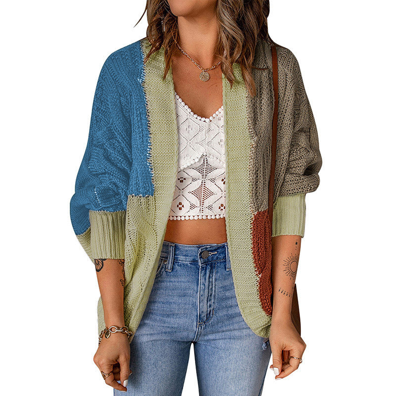 Gilet pour femmes avec un design de bloc de couleurs à la mode et de profondes poches Chic und Stil
