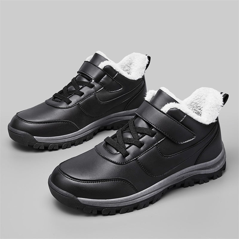 Bottines d'hiver pour femmes, doublées de chaude, avec semelle antidérapante et fermeture Velcro réglable Chic und Stil