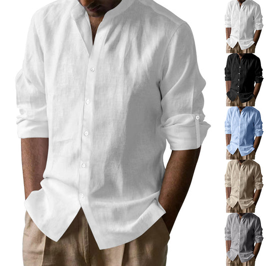 Chemise à manches longues décontractée pour hommes au style moderne avec design à boutons Chic und Stil