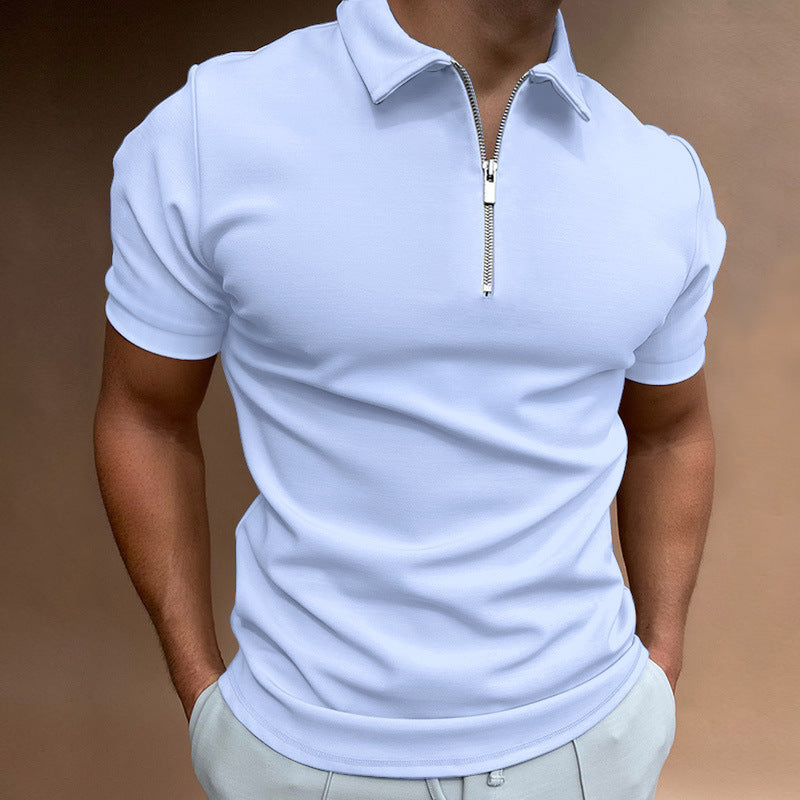Chemise polo pour hommes avec fermeture éclair Chic und Stil