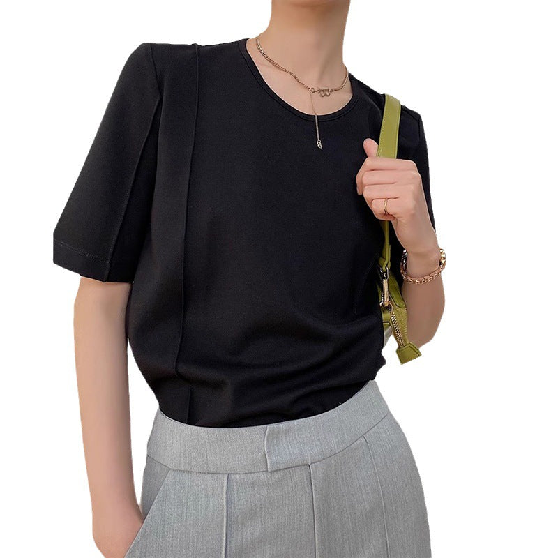 Blouse luxueuse à manches courtes Chic und Stil pour femmes