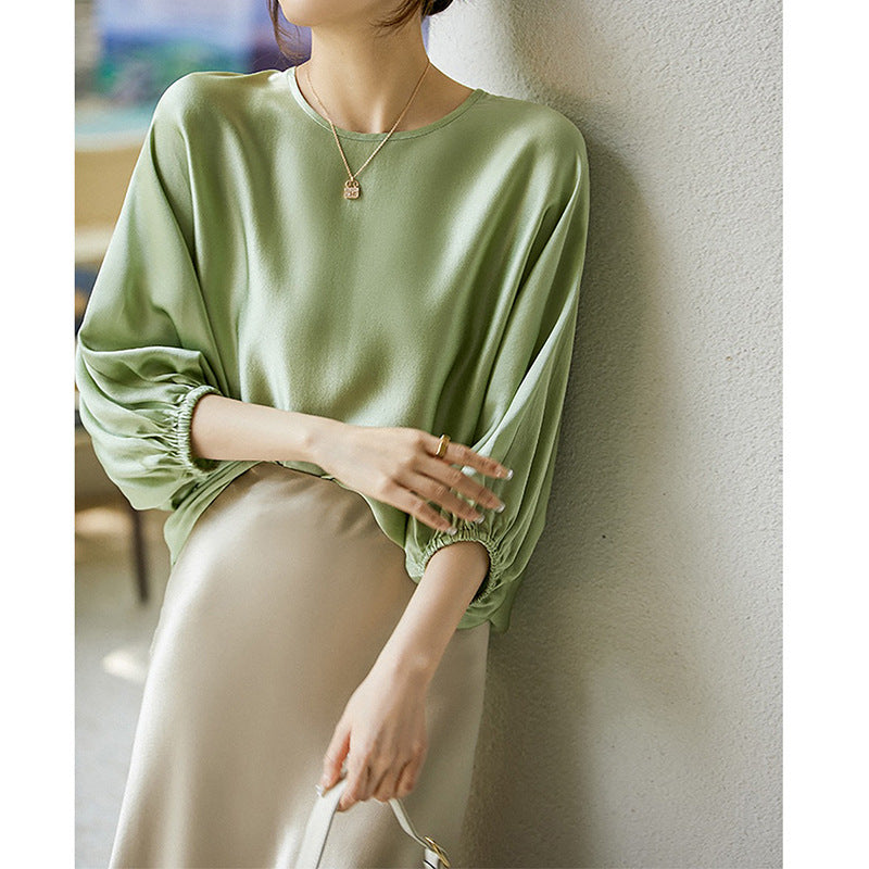 Blouse à manches bouffantes élégante pour femmes Chic und Stil