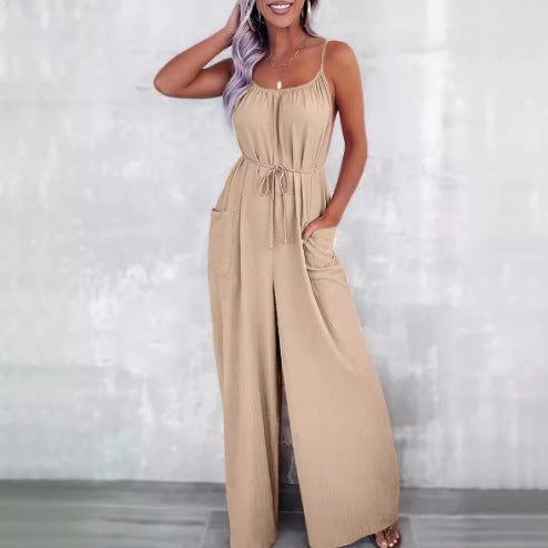 Combinaison sans manches pour femmes légère avec ceinture ajustable Chic und Stil