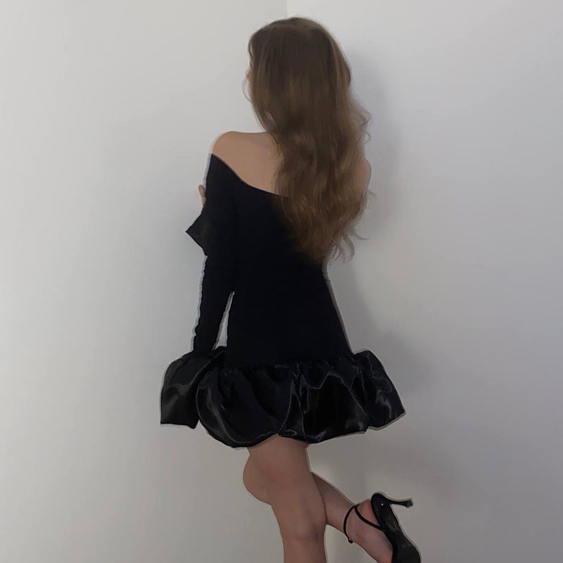 Robe mini à volants pour femme avec manches cloche Chic und Stil