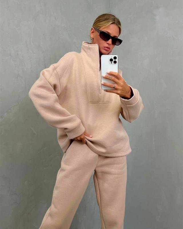 Ensemble de pulls sports pour femmes avec col montant Chic und Stil