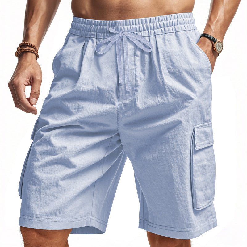Shorts cargo pour hommes avec taille élastique et poches multifonctionnelles Chic und Stil