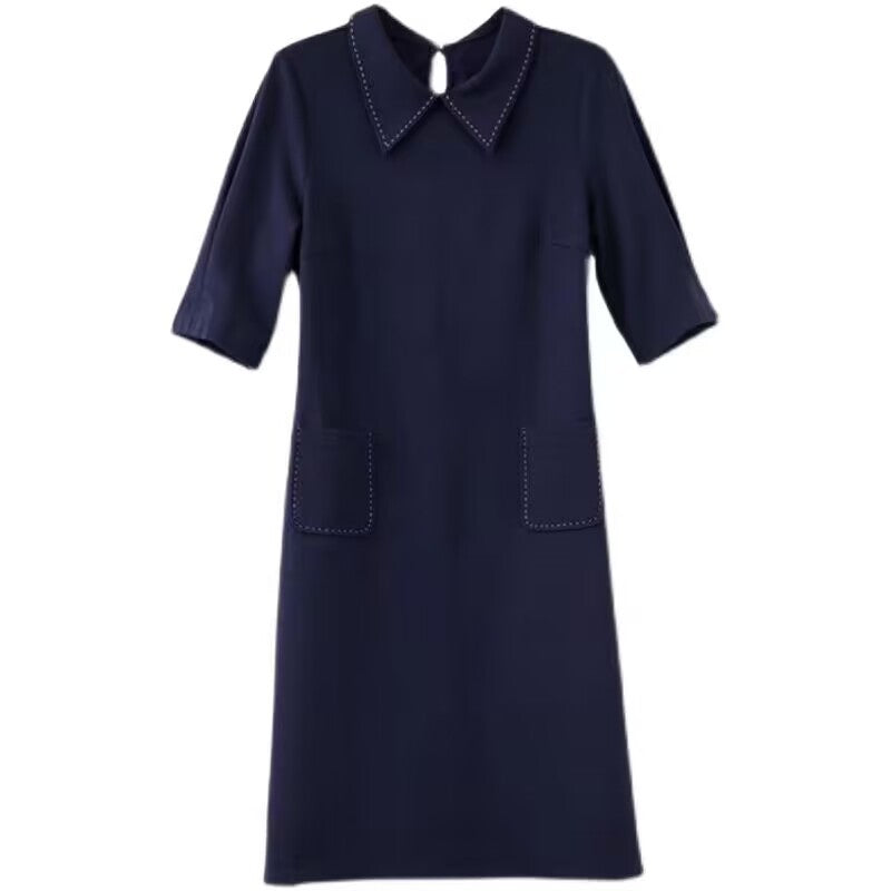 Robe polo à manches courtes pour femmes avec poches Chic und Stil